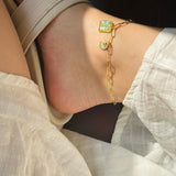 anklet | Golden Garden Hexagon Pink