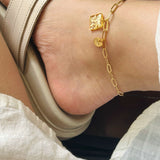 anklet | Golden Garden Hexagon Pink