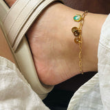 anklet | Golden Garden Hexagon Pink