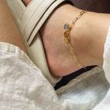 anklet | Golden Garden Hexagon Pink