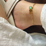 anklet | Golden Garden Hexagon Pink