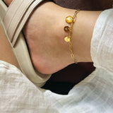 anklet | Golden Garden Hexagon Pink