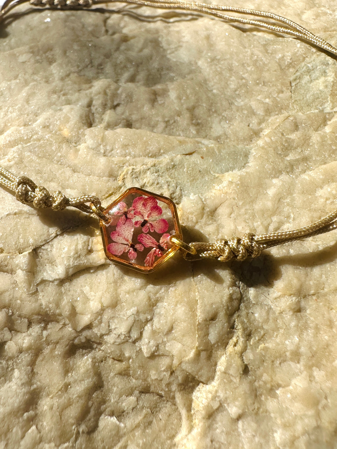 bracelet | Tiny Garden Hexagon Pink