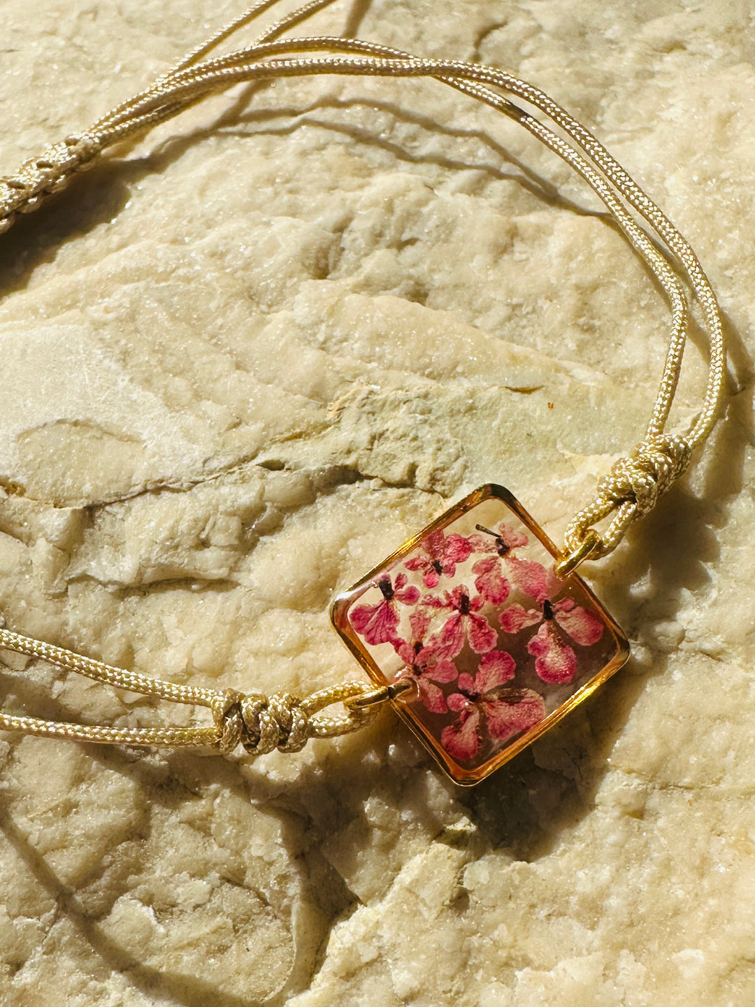 bracelet | Tiny Garden Hexagon Pink