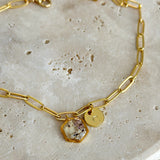 anklet | Golden Garden Hexagon Pink