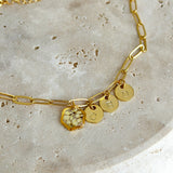 anklet | Golden Garden Hexagon Pink