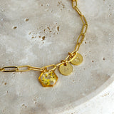 anklet | Golden Garden Hexagon Pink