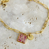 anklet | Golden Garden Hexagon Pink