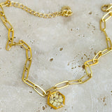 anklet | Golden Garden Hexagon Pink