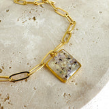 Bracelet | Golden Garden Square Blue 