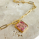 anklet | Golden Garden Hexagon Pink