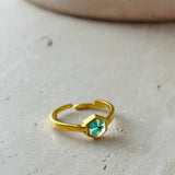 Blue Flowers Ring + Earring