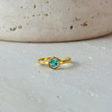 Blue Flowers Ring + Earring