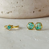 Blue Flowers Ring + Earring