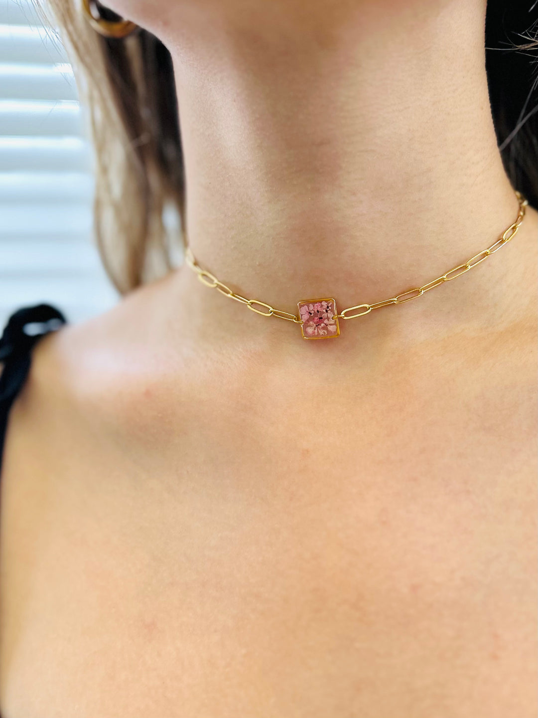 Choker | Teeny Weeny Square Purple