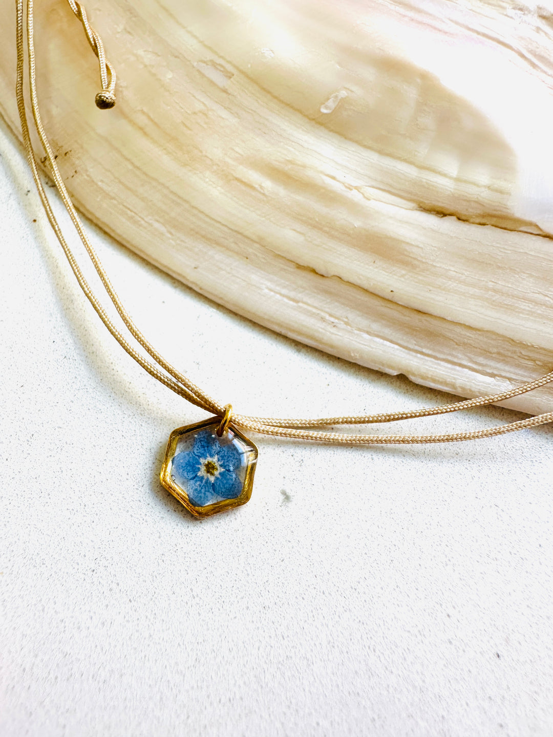 anklet | Tiny Garden Hexagon Blue