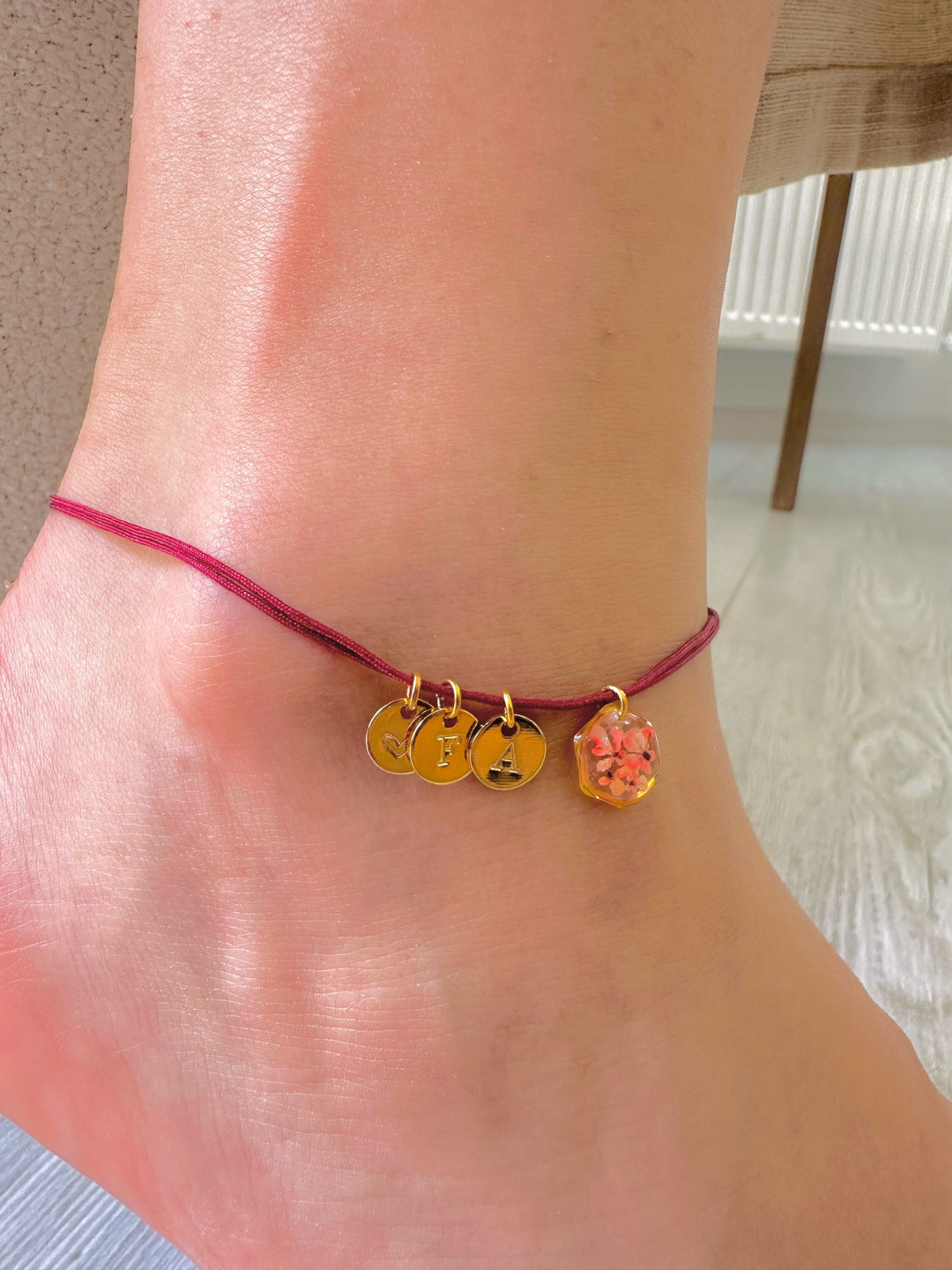 anklet | Tiny Garden Hexagon Blue