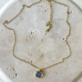 Necklace | Teeny Weeny Hexagon Blue