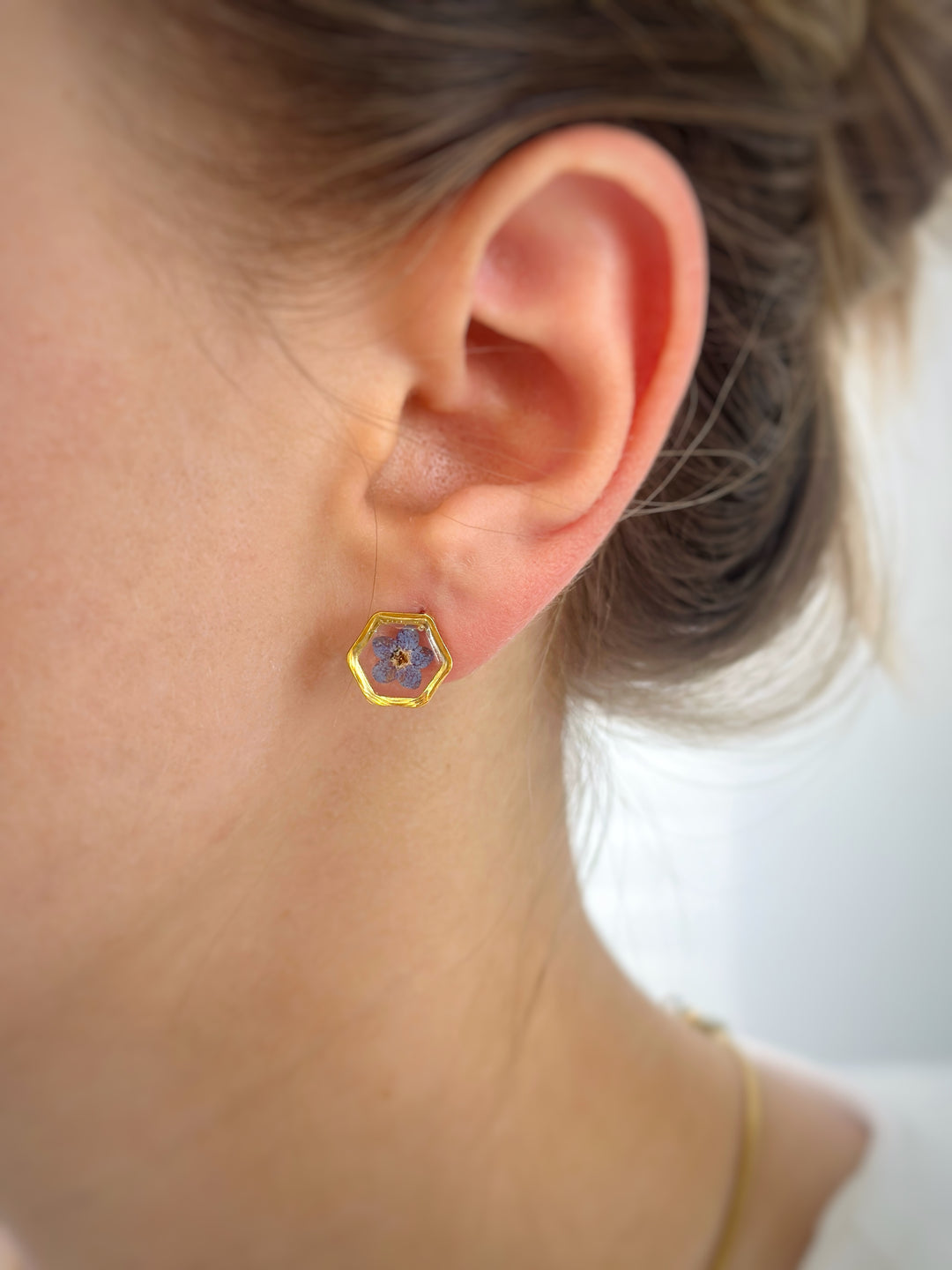 Earring | Teeny Weeny Square Blue 