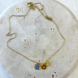 Necklace | Teeny Weeny Hexagon Blue