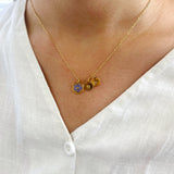 Necklace | Teeny Weeny Hexagon Blue