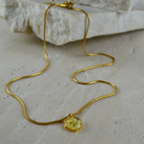 Teeny Weeny Hexagon Yellow Kolye | İtalyan Zincir