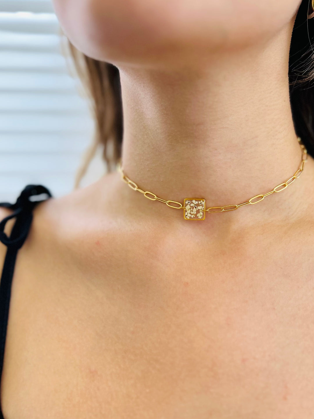 Choker | Teeny Weeny Square White