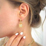 Earring | Teeny Weeny Hexagon Drop Blue 