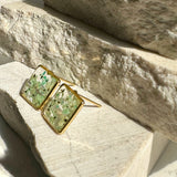 Earring | Teeny Weeny Square Blue 