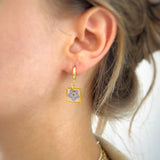 Earring | Teeny Weeny Hexagon Drop Blue 