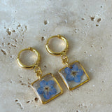 Earring | Teeny Weeny Hexagon Drop Blue 