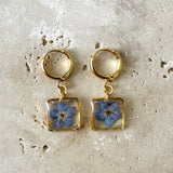 Earring | Teeny Weeny Hexagon Drop Blue 