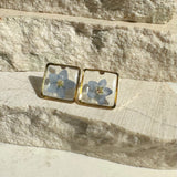 Earring | Teeny Weeny Square Blue 