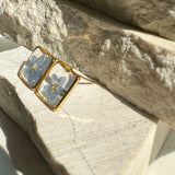 Earring | Teeny Weeny Square Blue 