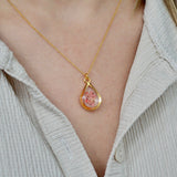 Depth of Pink Teardrop Kolye