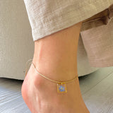 anklet | Tiny Garden Hexagon Blue