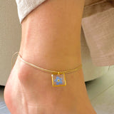 anklet | Tiny Garden Hexagon Blue