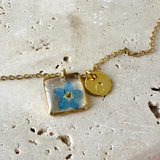 Necklace | Teeny Weeny Hexagon Blue