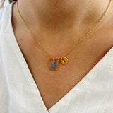 Necklace | Teeny Weeny Hexagon Blue