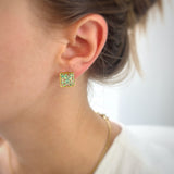 Earring | Teeny Weeny Square Blue 