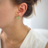 Earring | Teeny Weeny Square Blue 