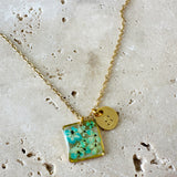 Necklace | Teeny Weeny Hexagon Blue