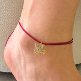 anklet | Tiny Garden Hexagon Blue