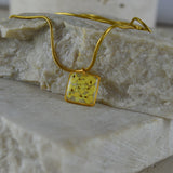 Teeny Weeny Square Yellow Kolye | İtalyan Zincir