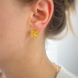 Earring | Teeny Weeny Square Blue 