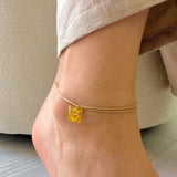 anklet | Tiny Garden Hexagon Blue