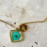 Necklace | Teeny Weeny Hexagon Blue