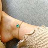 anklet | Tiny Garden Hexagon Blue