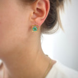 Earring | Teeny Weeny Square Blue 