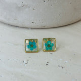 Earring | Teeny Weeny Square Blue 